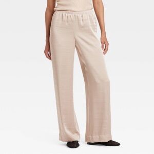 A New Day Beige Satin Pants
